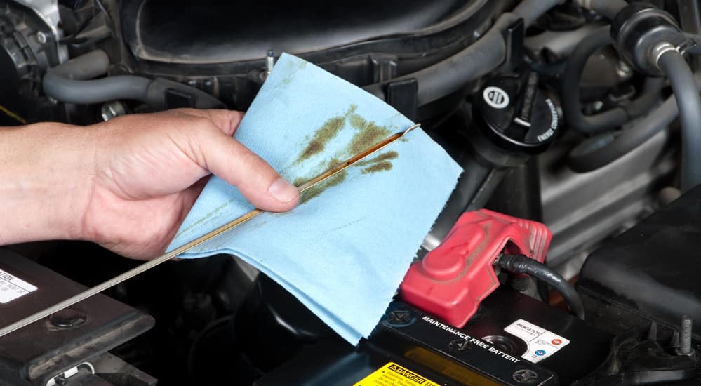 Cleaning Engine Oil Dipstick 