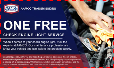 Coupon for a Free Check Engine Light Inspection